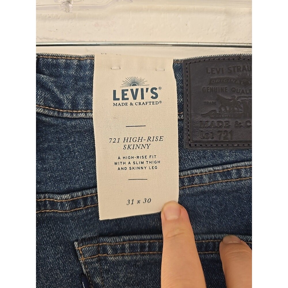 Levi's & Anthropologie Skinny Jeans West Coast French Fabric Sides S.31 NWT $198 - Picture 10 of 12